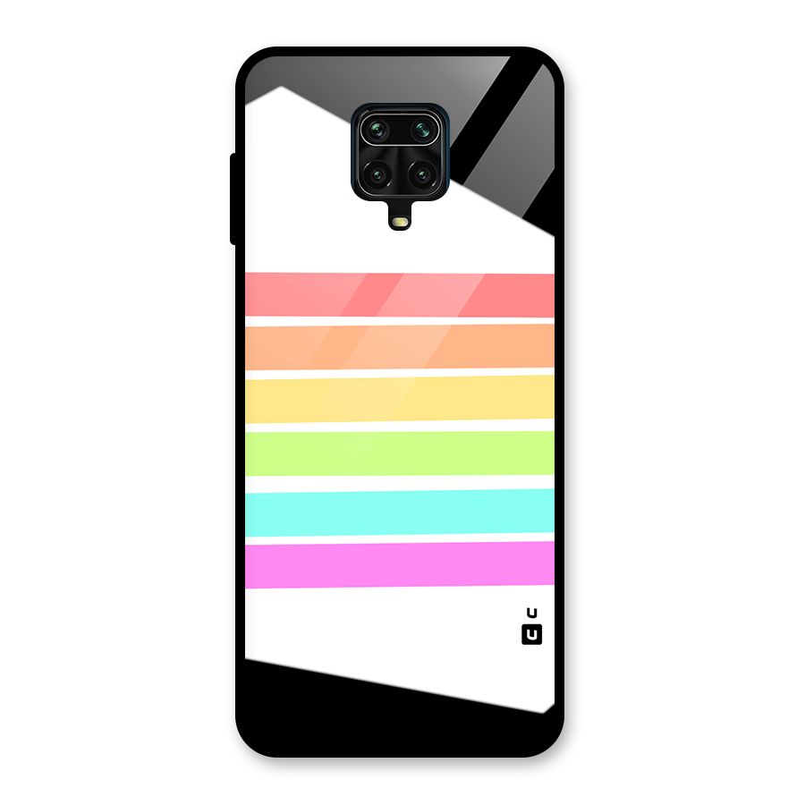 Pastel Pride Horizontal Stripes Glass Back Case for Poco M2 Pro