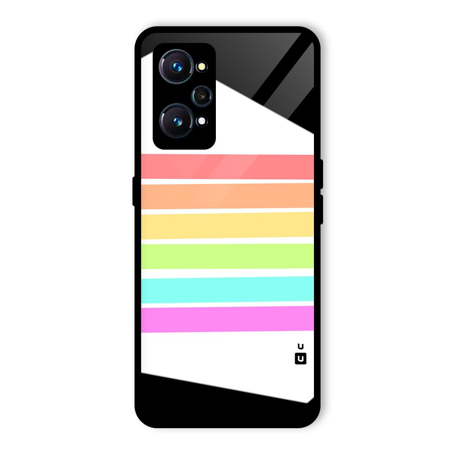 Pastel Pride Horizontal Stripes Glass Back Case for Realme GT 2