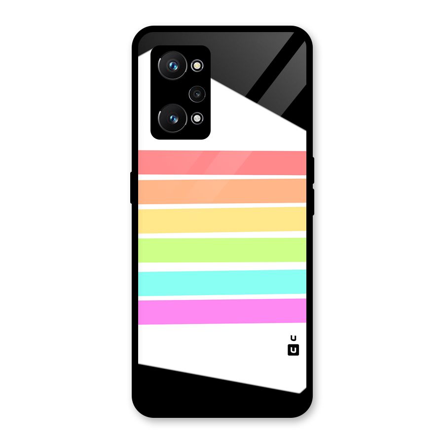 Pastel Pride Horizontal Stripes Glass Back Case for Realme GT Neo 3T