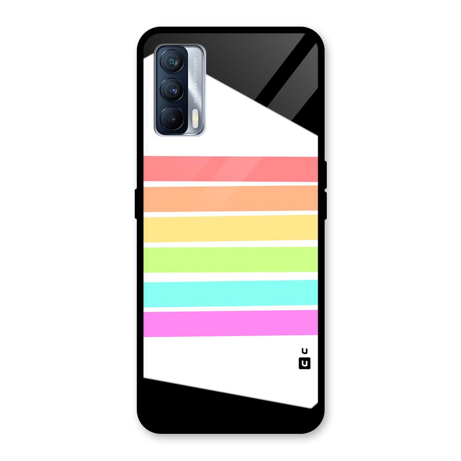 Pastel Pride Horizontal Stripes Glass Back Case for Realme X7