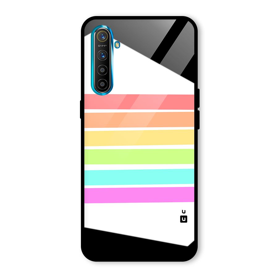 Pastel Pride Horizontal Stripes Glass Back Case for Realme XT
