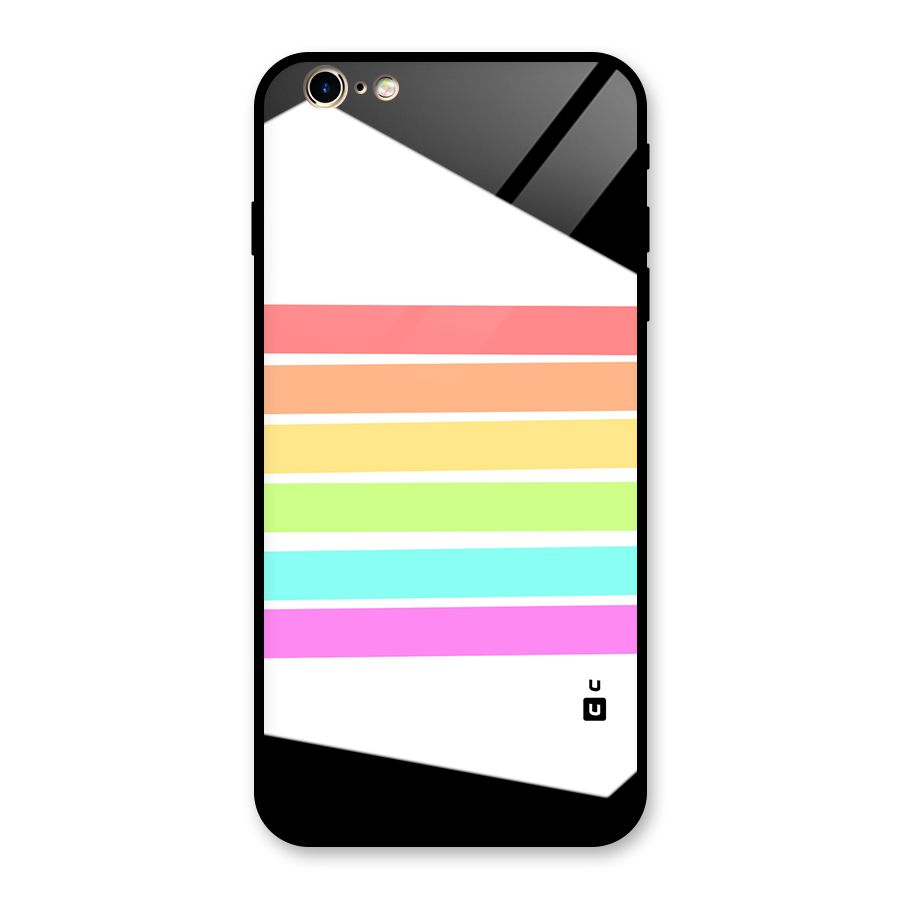 Pastel Pride Horizontal Stripes Glass Back Case for iPhone 6 Plus 6S Plus