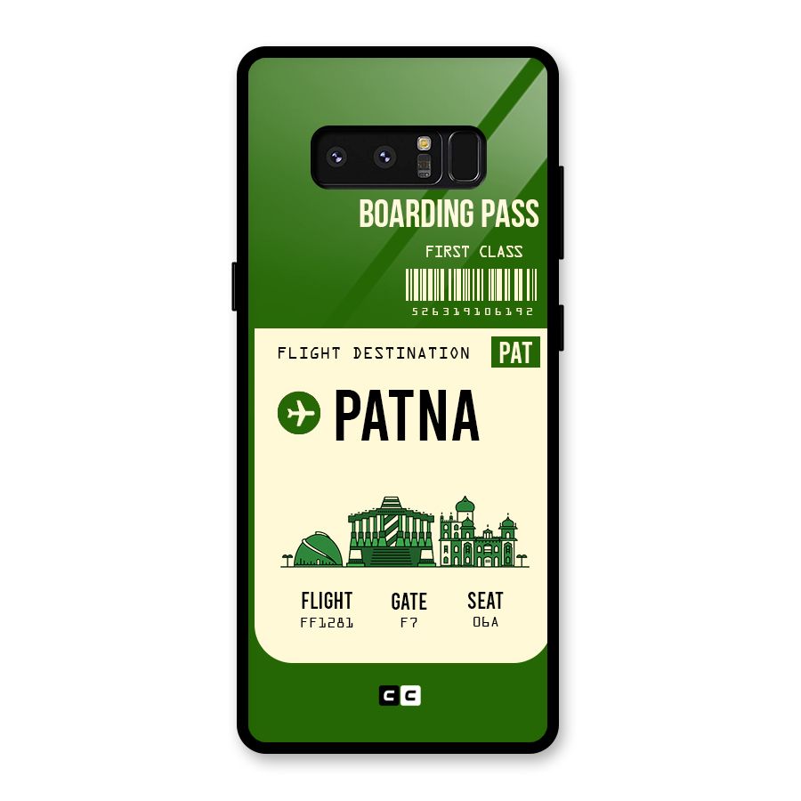 Patna Boarding Pass Glass Back Case for Galaxy Note 8
