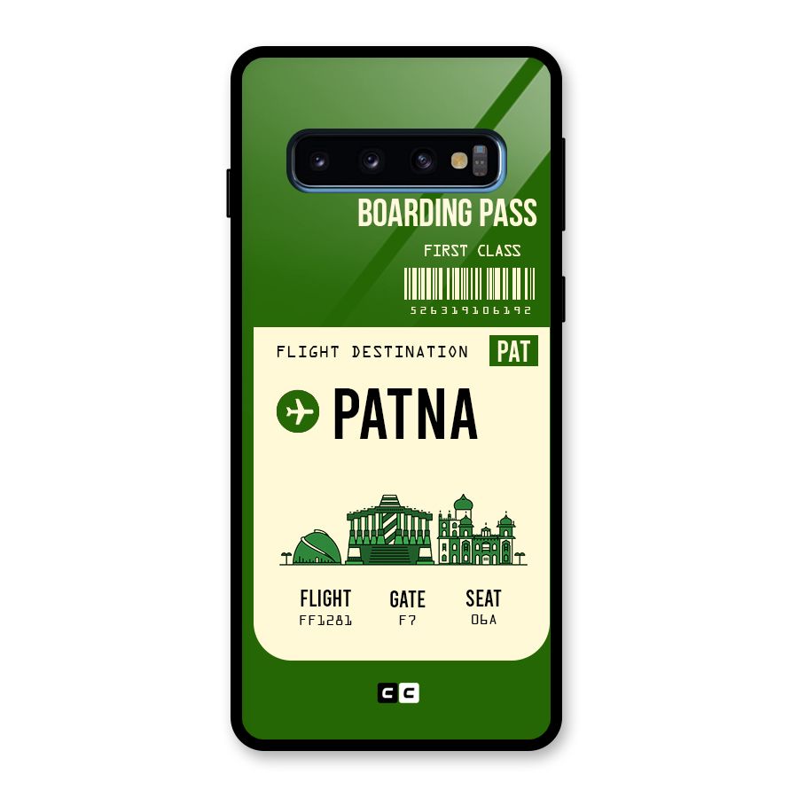 Patna Boarding Pass Glass Back Case for Galaxy S10