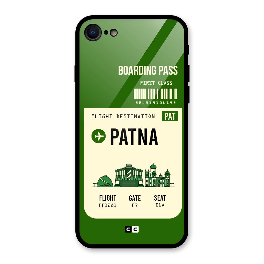 Patna Boarding Pass Glass Back Case for iPhone 7