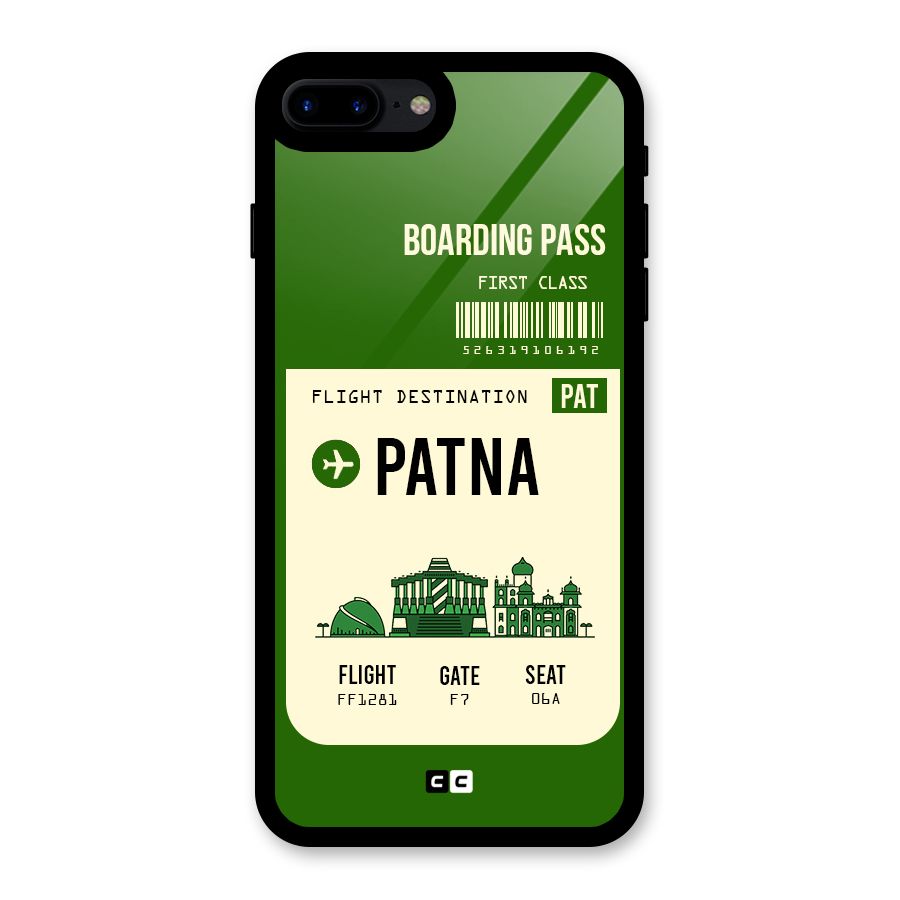 Patna Boarding Pass Glass Back Case for iPhone 7 Plus