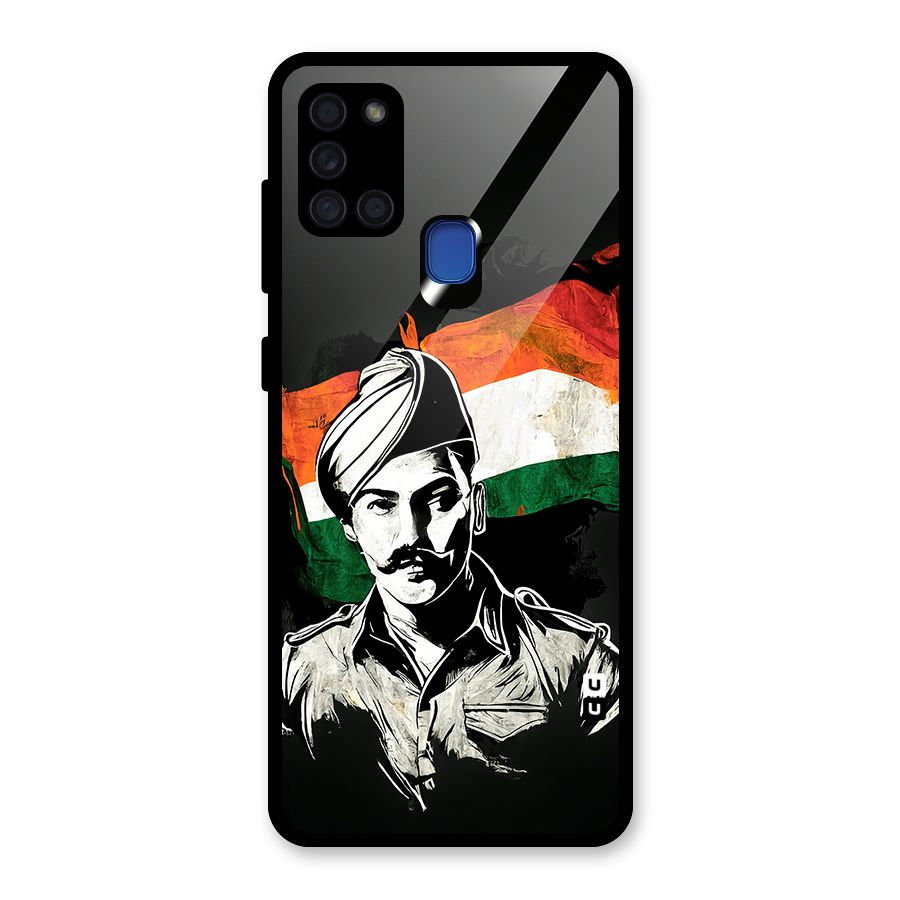 Patriotic Indian Glass Back Case for Galaxy A21s