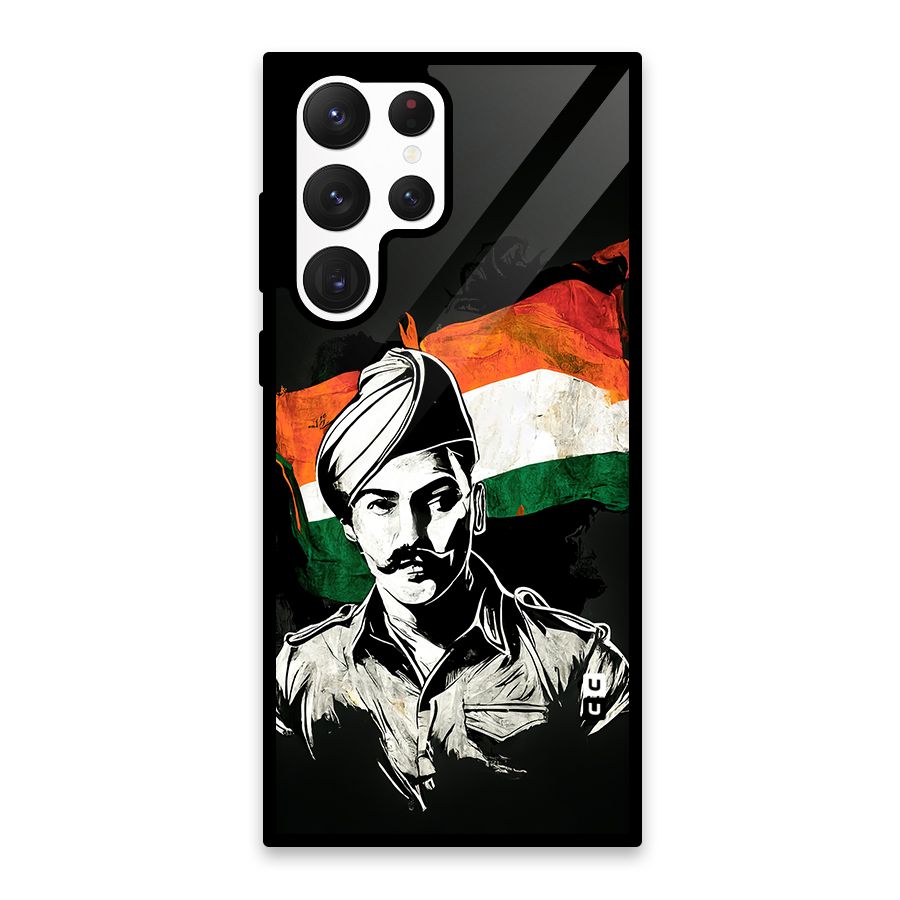 Patriotic Indian Glass Back Case for Galaxy S22 Ultra 5G