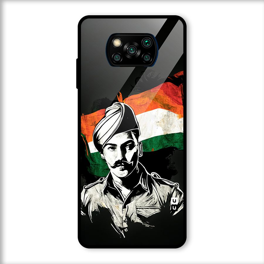 Patriotic Indian Glass Back Case for Poco X3