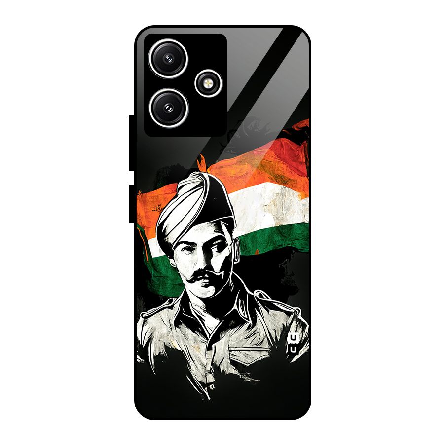 Patriotic Indian Glass Back Case for Redmi 12 5G