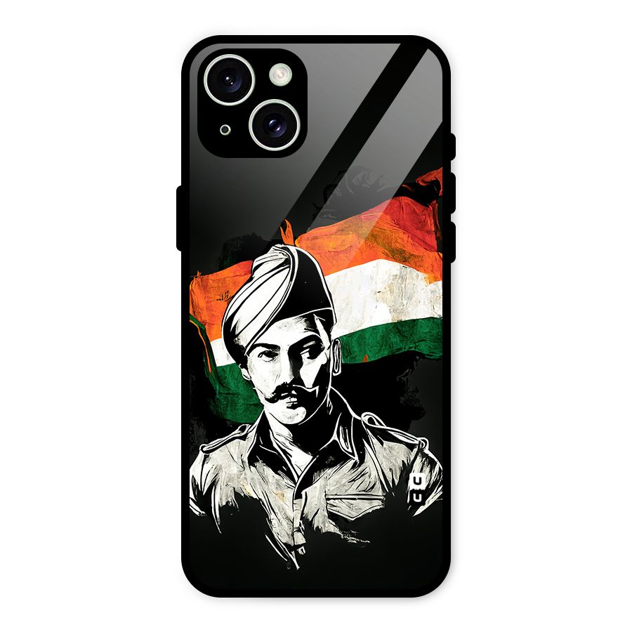 Patriotic Indian Glass Back Case for iPhone 15 Plus