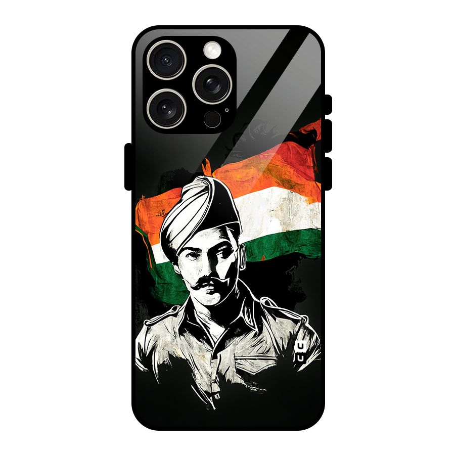 Patriotic Indian Glass Back Case for iPhone 15 Pro Max