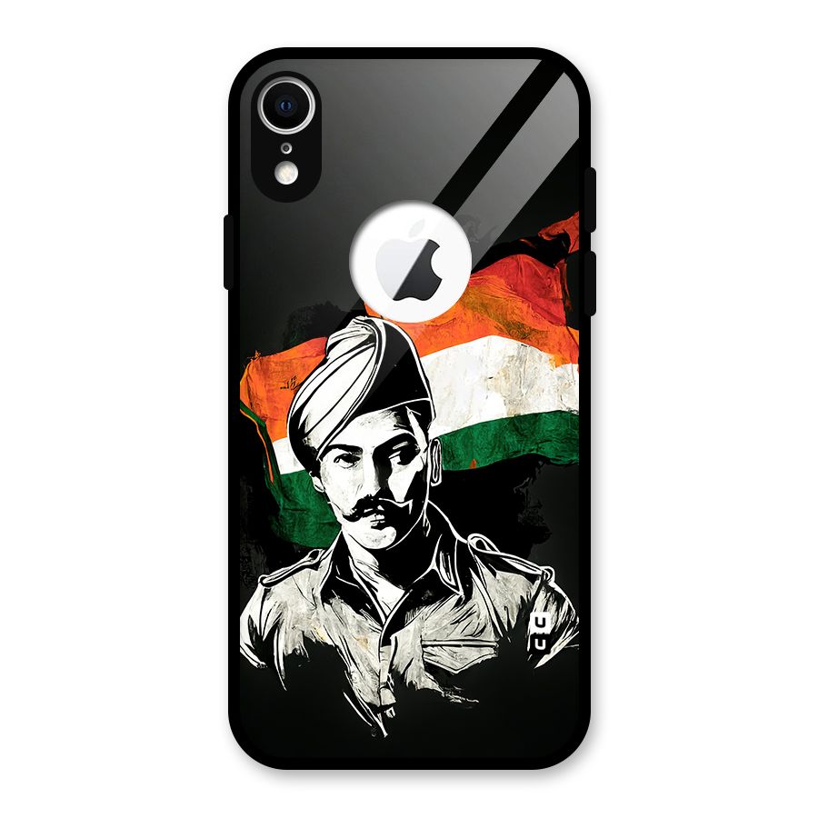 Patriotic Indian Glass Back Case for iPhone XR Logo Cut