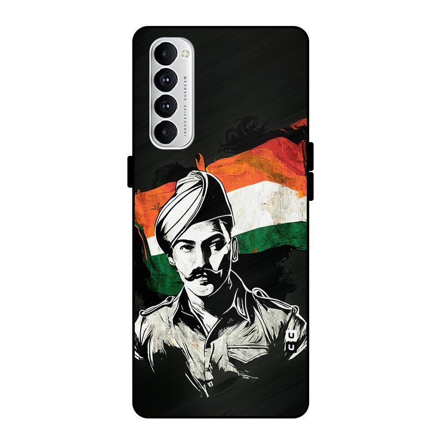 Patriotic Indian Metal Back Case for Oppo Reno4 Pro
