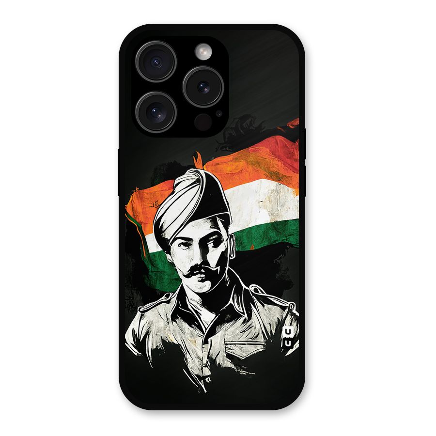 Patriotic Indian Metal Back Case for iPhone 15 Pro