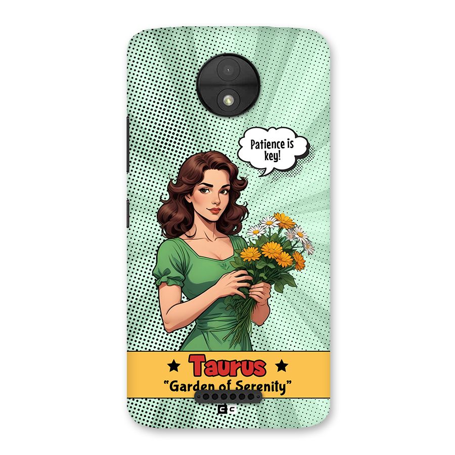 Peaceful Taurus Back Case for Moto C