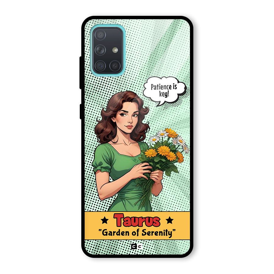 Peaceful Taurus Glass Back Case for Galaxy A71
