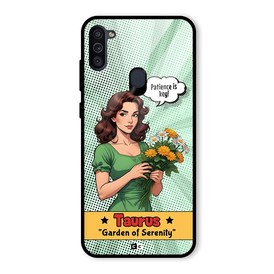Peaceful Taurus Glass Back Case for Galaxy M11