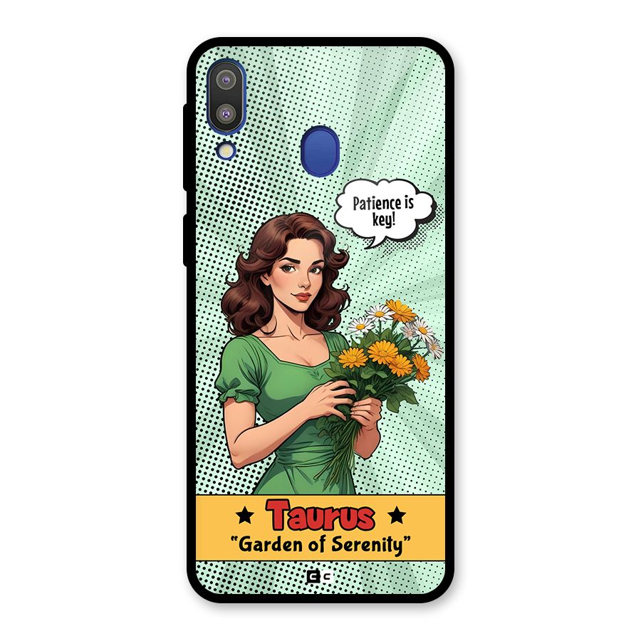 Peaceful Taurus Glass Back Case for Galaxy M20