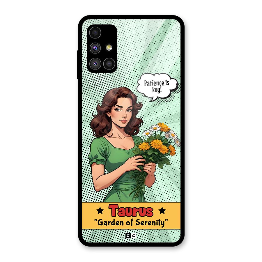 Peaceful Taurus Glass Back Case for Galaxy M51
