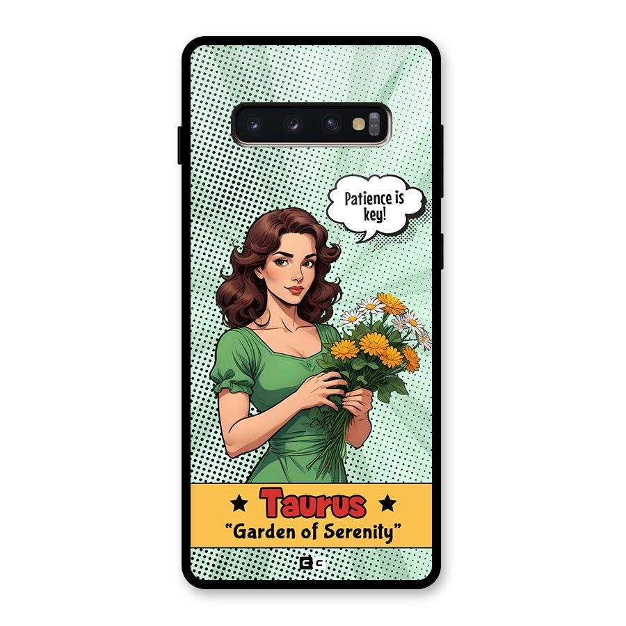 Peaceful Taurus Glass Back Case for Galaxy S10 Plus