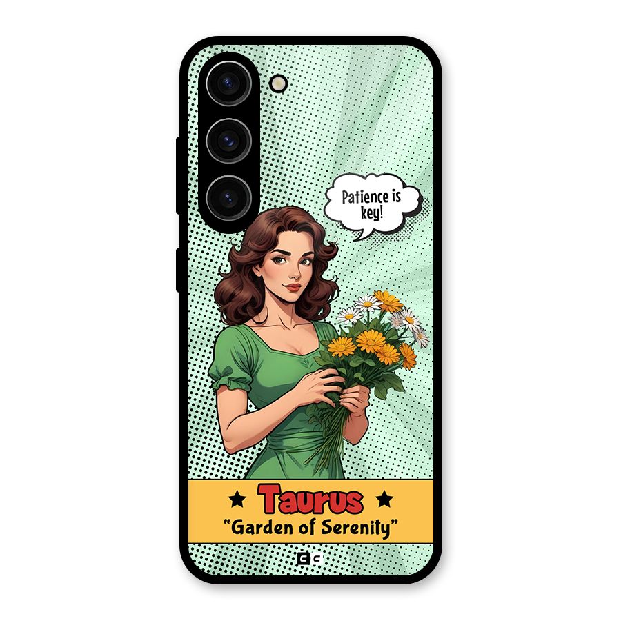 Peaceful Taurus Glass Back Case for Galaxy S23