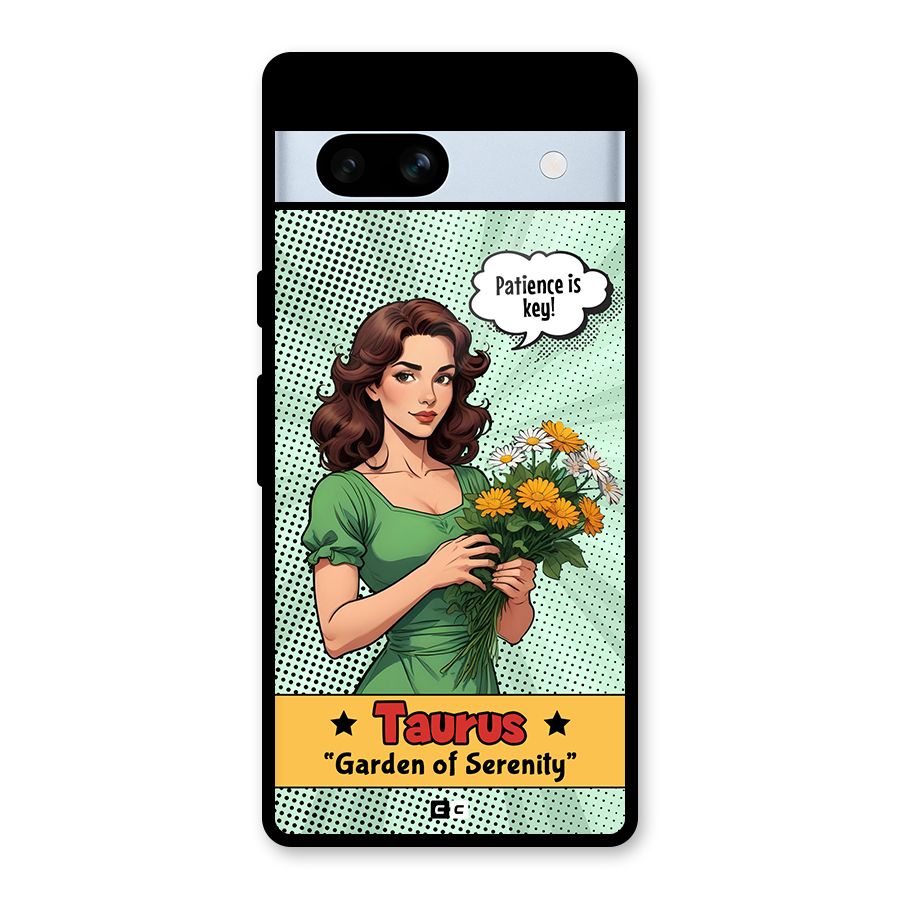 Peaceful Taurus Glass Back Case for Google Pixel 7a