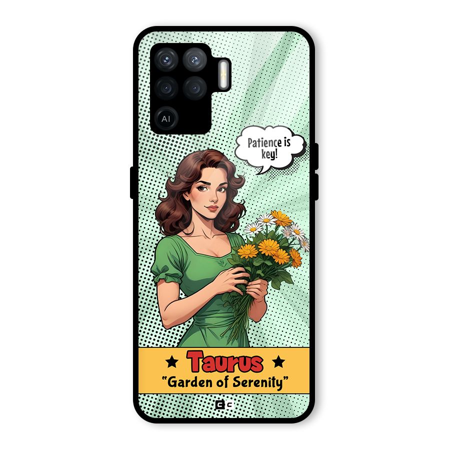 Peaceful Taurus Glass Back Case for Oppo F19 Pro