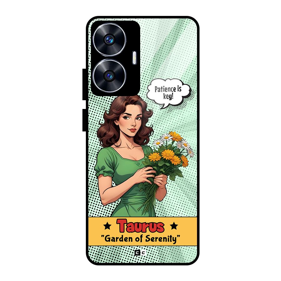 Peaceful Taurus Glass Back Case for Realme Narzo N55