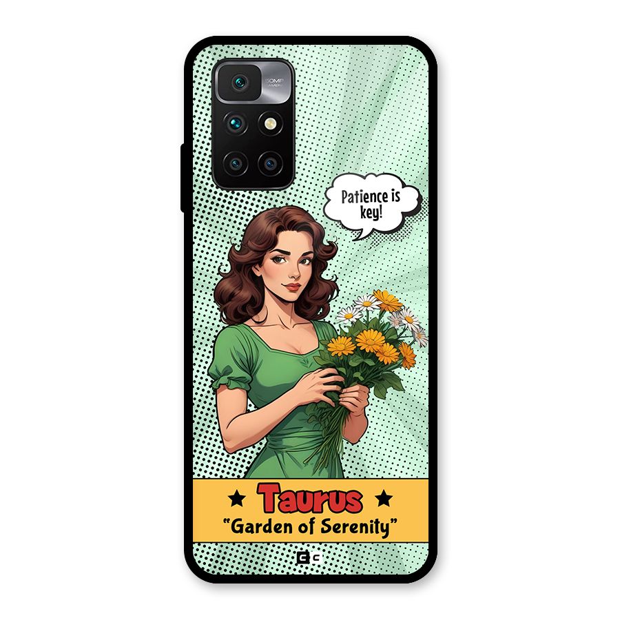Peaceful Taurus Glass Back Case for Redmi 10 Prime