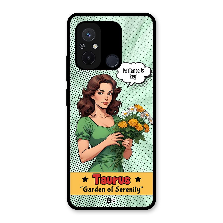 Peaceful Taurus Glass Back Case for Redmi 12C