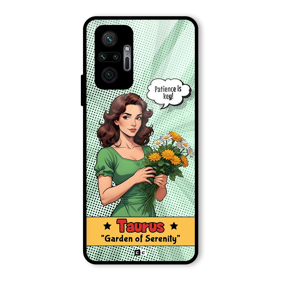 Peaceful Taurus Glass Back Case for Redmi Note 10 Pro