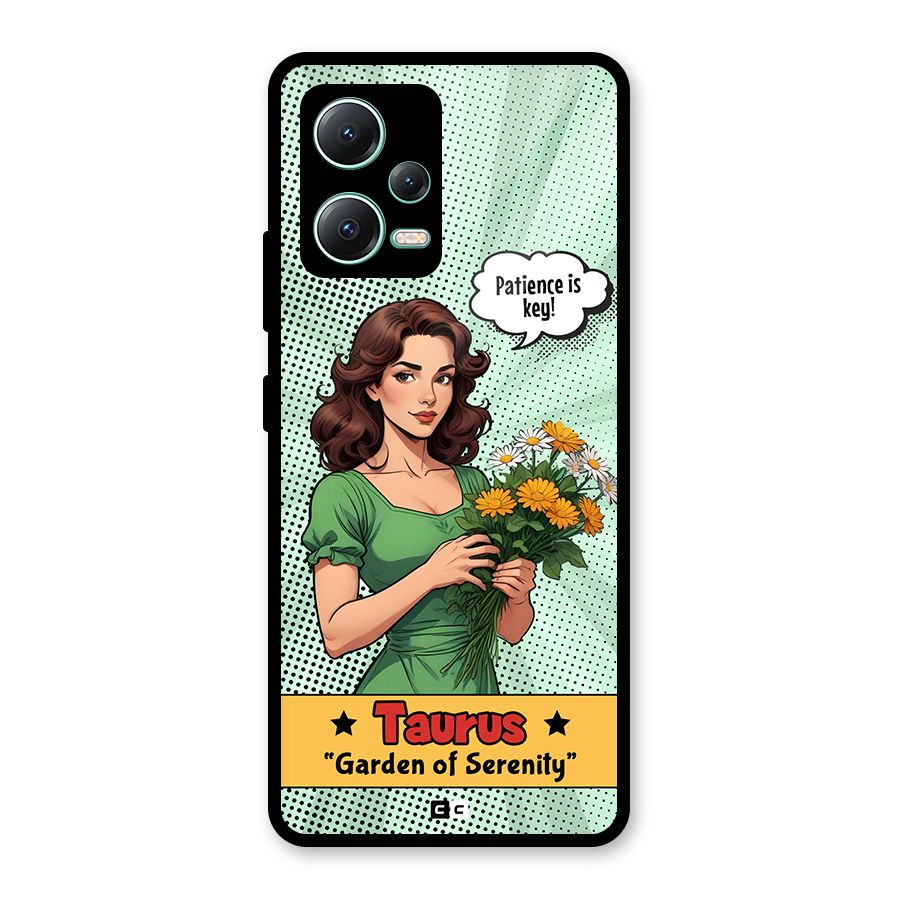 Peaceful Taurus Glass Back Case for Redmi Note 12 5G