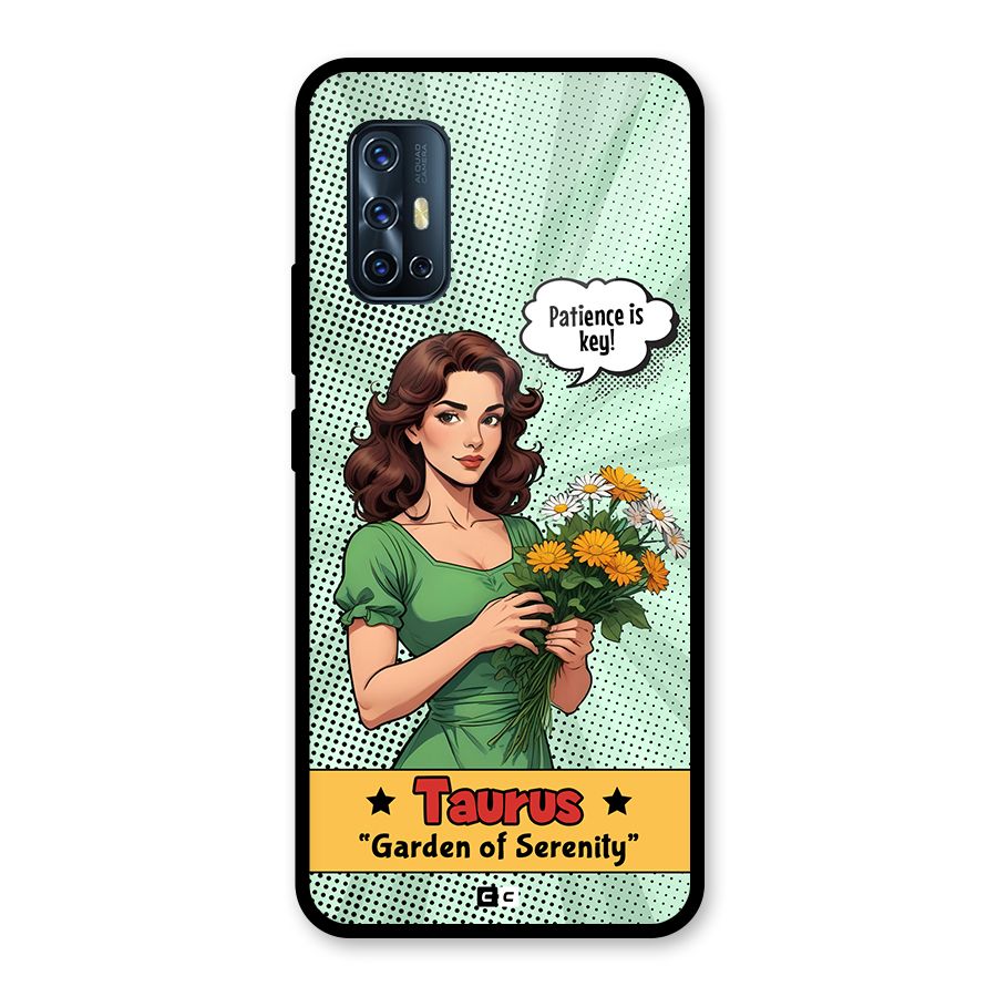 Peaceful Taurus Glass Back Case for Vivo V17