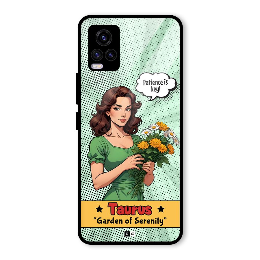 Peaceful Taurus Glass Back Case for Vivo V20