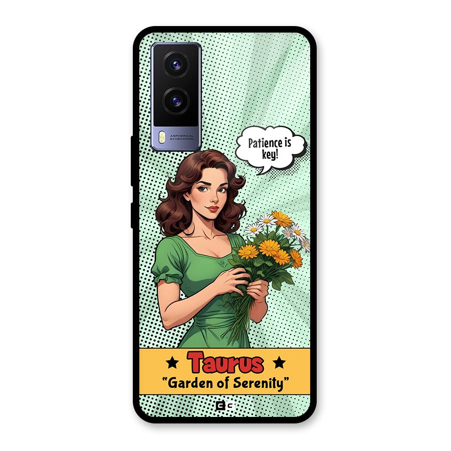 Peaceful Taurus Glass Back Case for Vivo V21e 5G