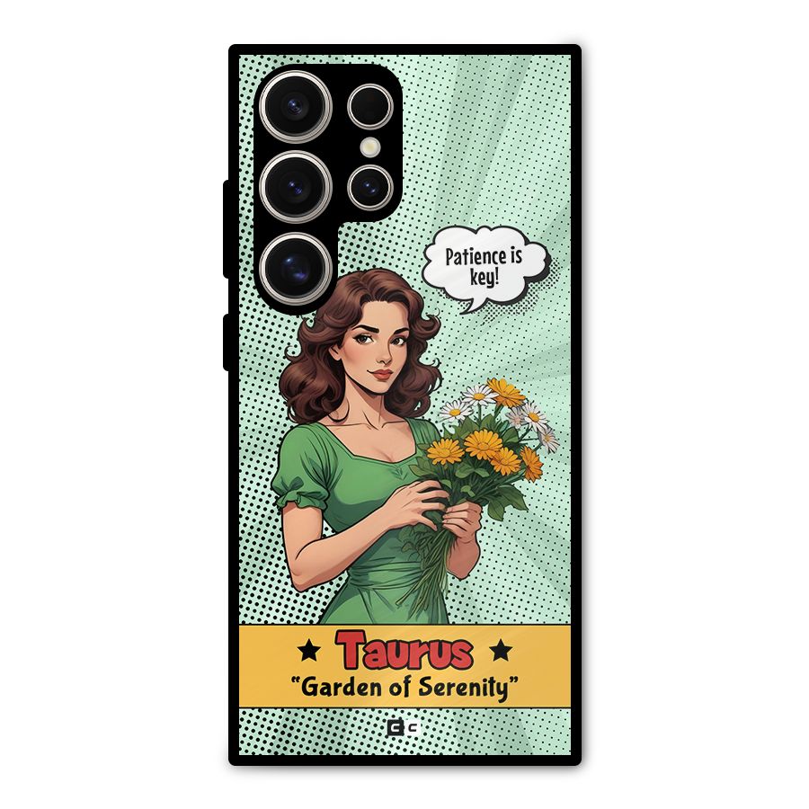 Peaceful Taurus Metal Back Case for Galaxy S24 Ultra
