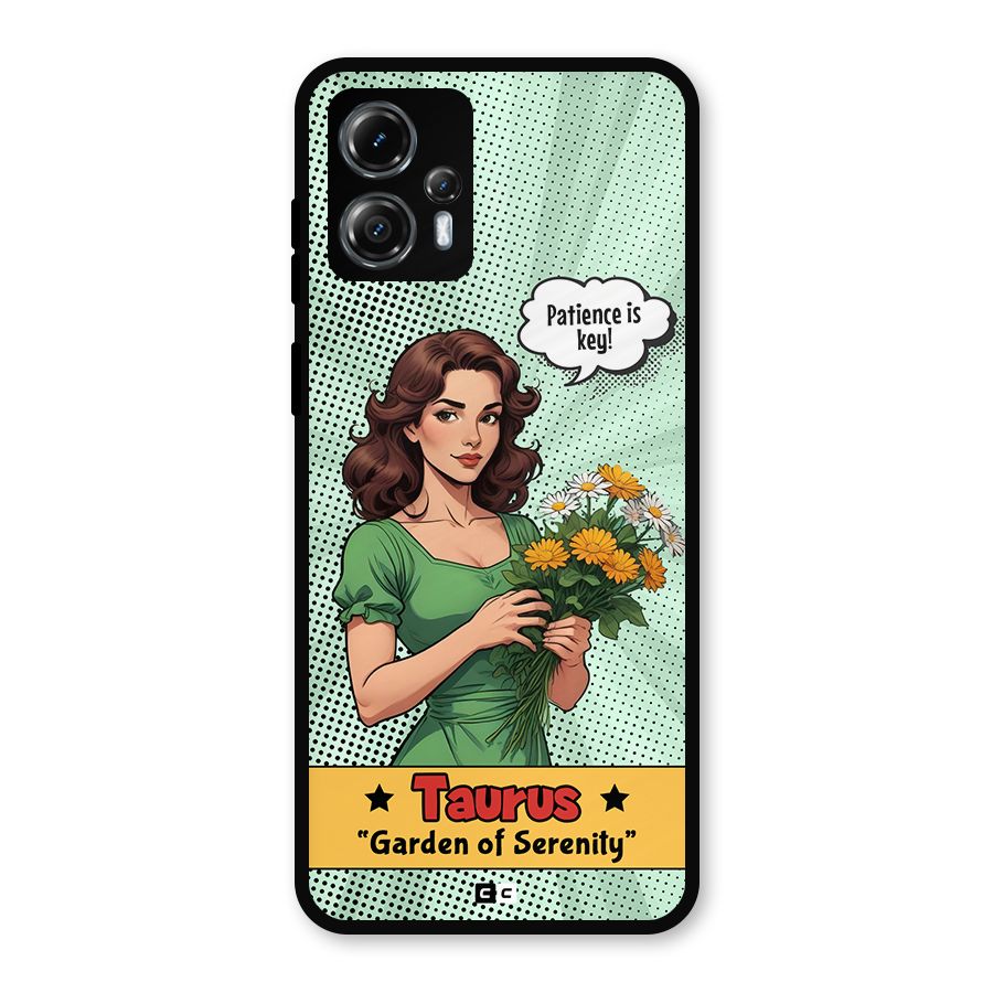 Peaceful Taurus Metal Back Case for Moto G13