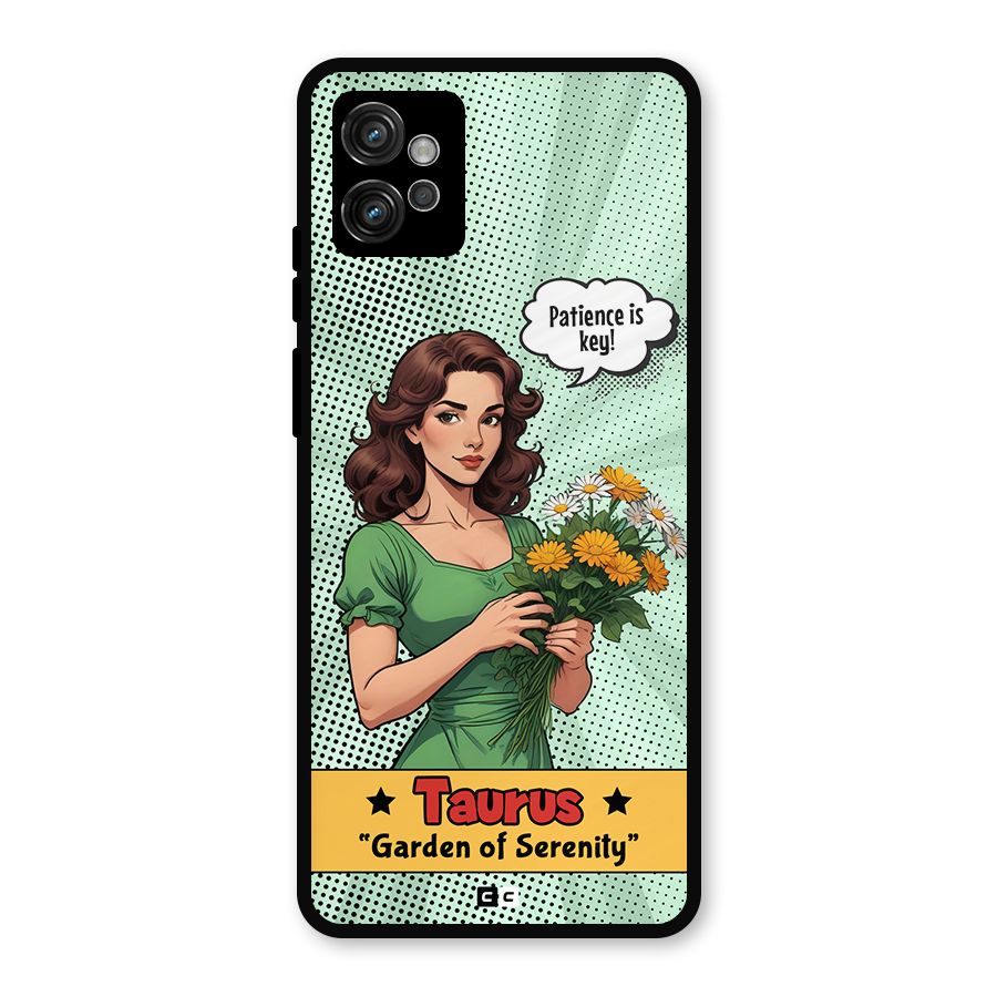 Peaceful Taurus Metal Back Case for Moto G32