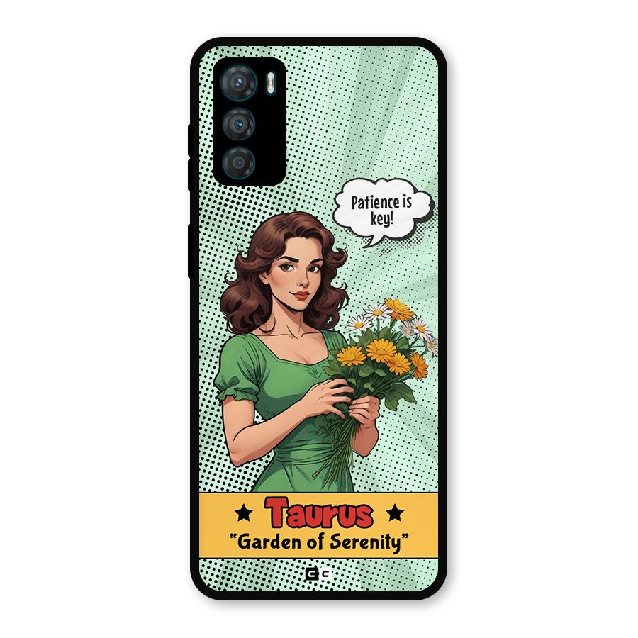 Peaceful Taurus Metal Back Case for Moto G42