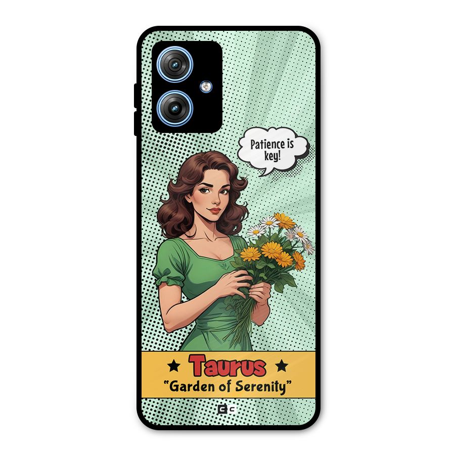 Peaceful Taurus Metal Back Case for Moto G54