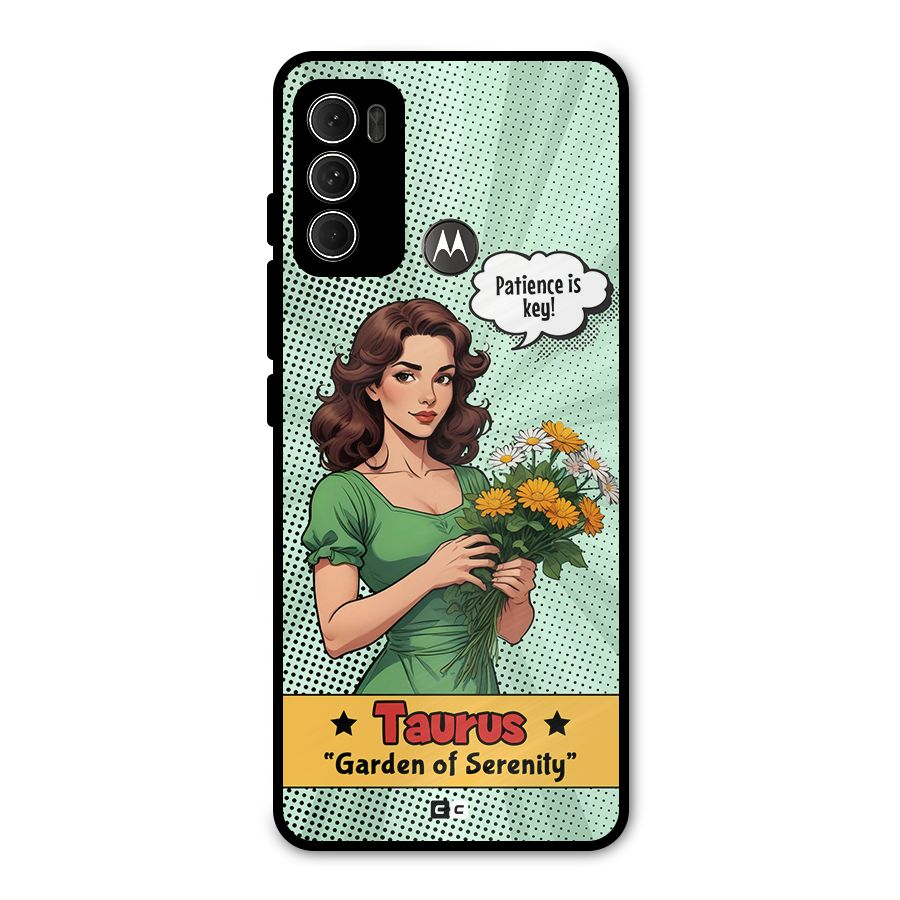Peaceful Taurus Metal Back Case for Moto G60
