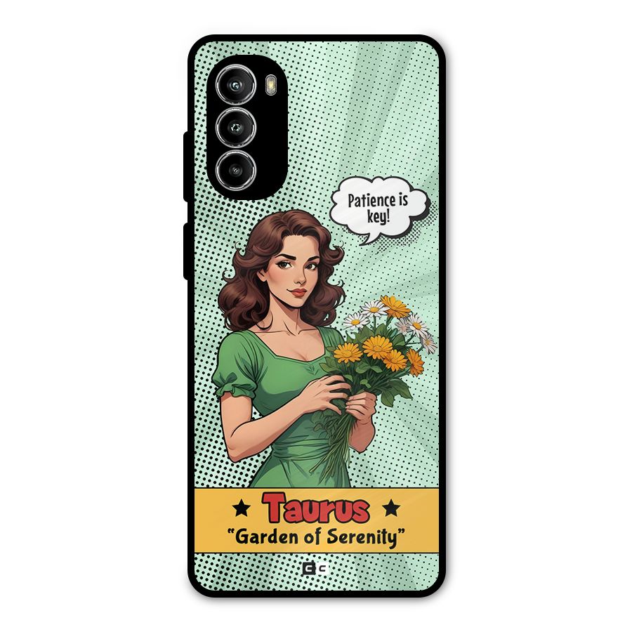 Peaceful Taurus Metal Back Case for Moto G82