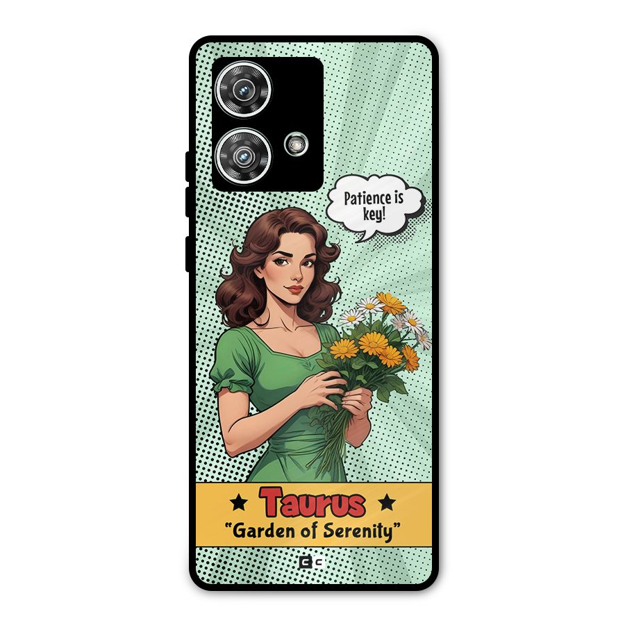 Peaceful Taurus Metal Back Case for Motorola Edge 40 Neo
