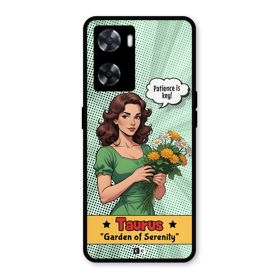 Peaceful Taurus Metal Back Case for Oppo A77s