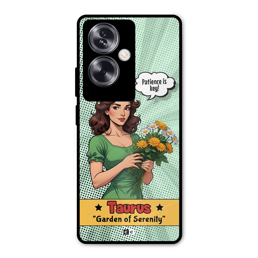 Peaceful Taurus Metal Back Case for Oppo A79 5G