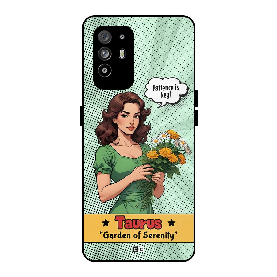 Peaceful Taurus Metal Back Case for Oppo F19 Pro Plus 5G
