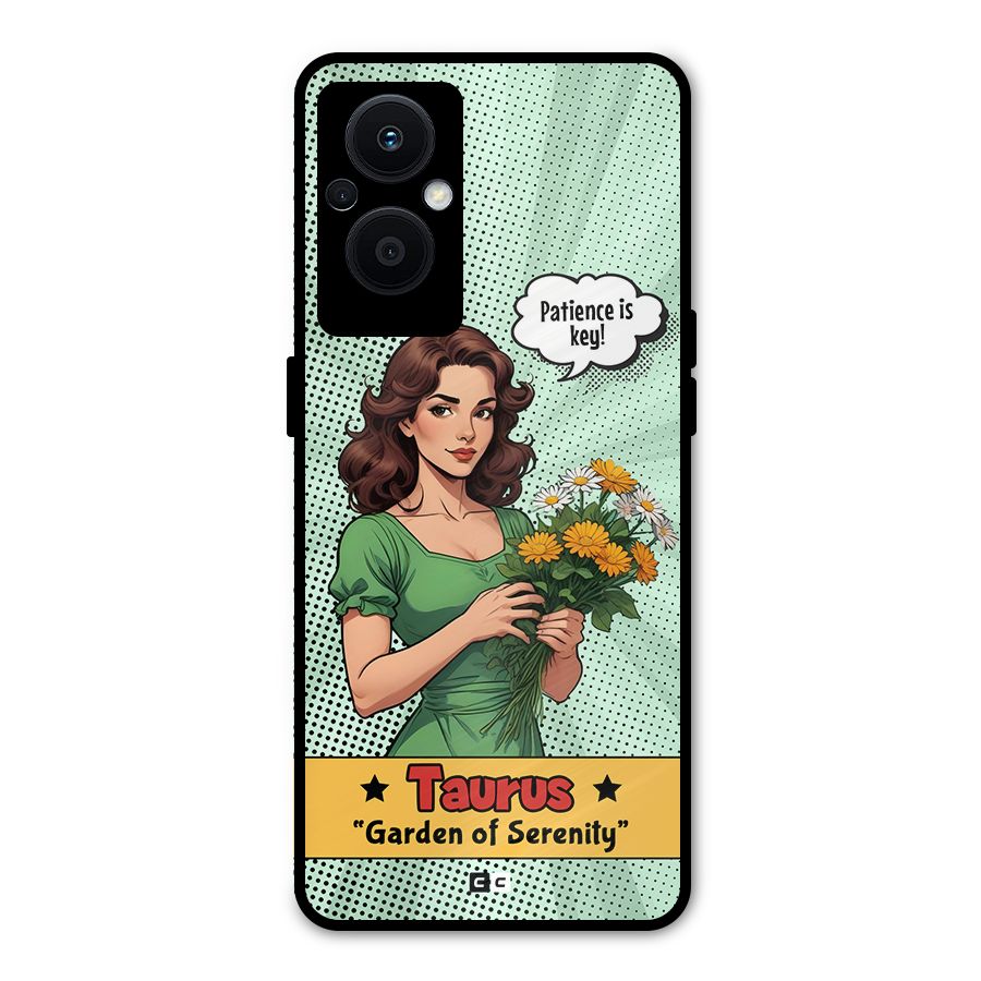 Peaceful Taurus Metal Back Case for Oppo F21 Pro 5G