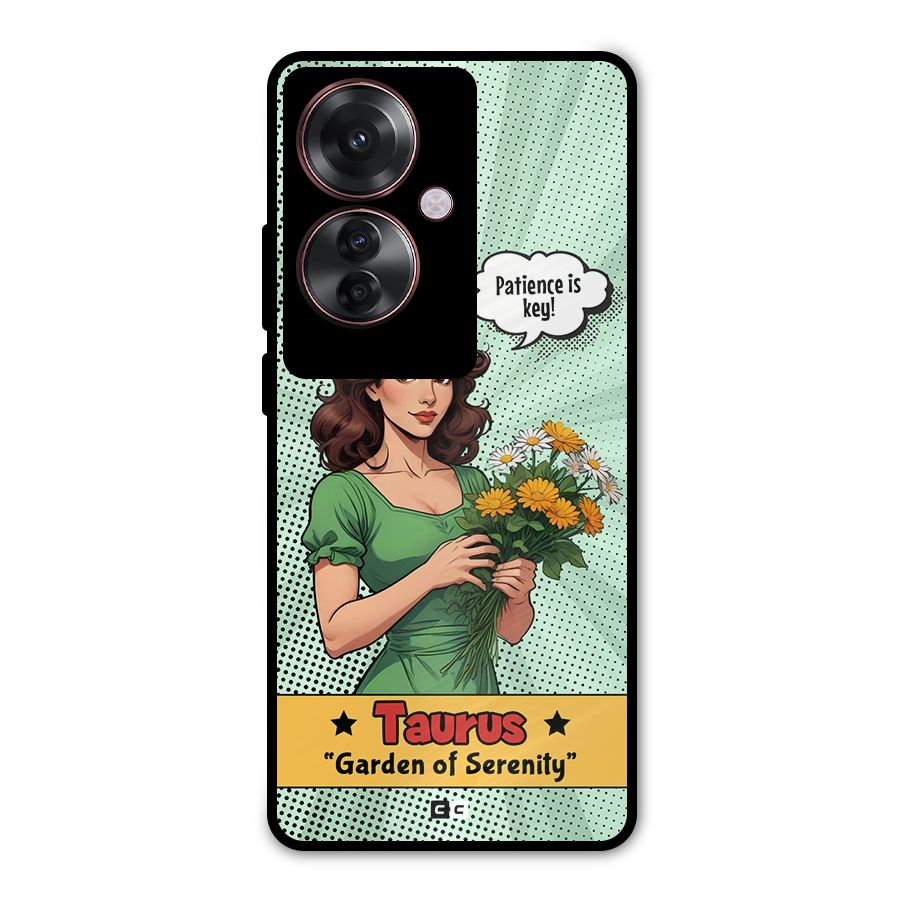 Peaceful Taurus Metal Back Case for Oppo F25 Pro