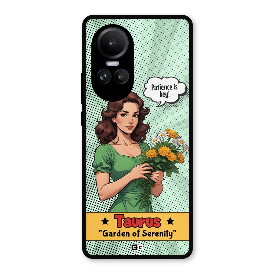 Peaceful Taurus Metal Back Case for Oppo Reno10